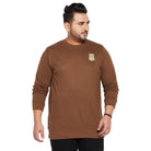 Men Plus Size Clove Solid Sweatshirt - bigbanana