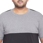 Men Plus Size Clover Colorblock Round Neck Tshirt - bigbanana