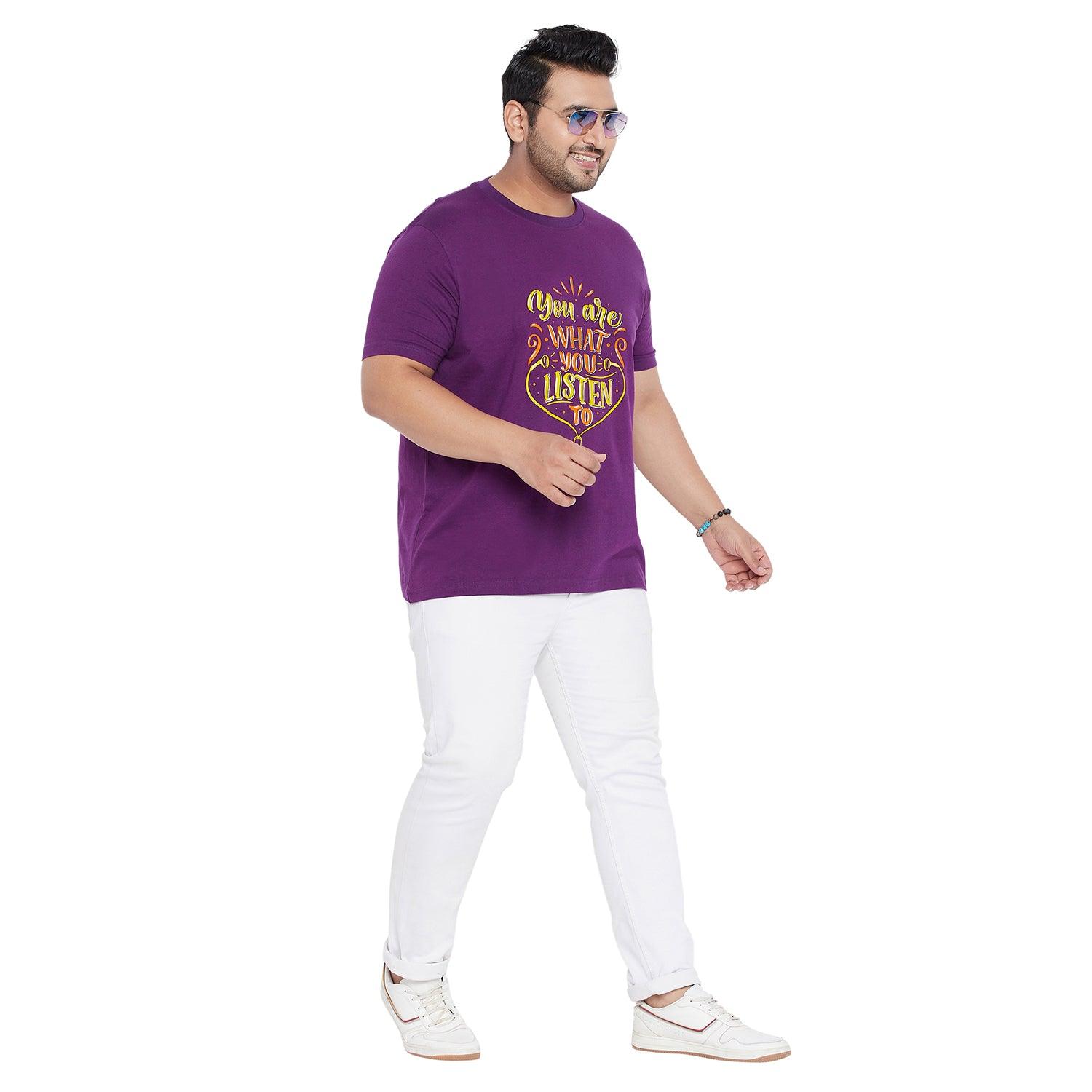 Men Plus Size Cole Printed Round Neck Tshirt - bigbanana