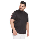 Men Plus Size Dote Solid Round Neck Tshirt - bigbanana