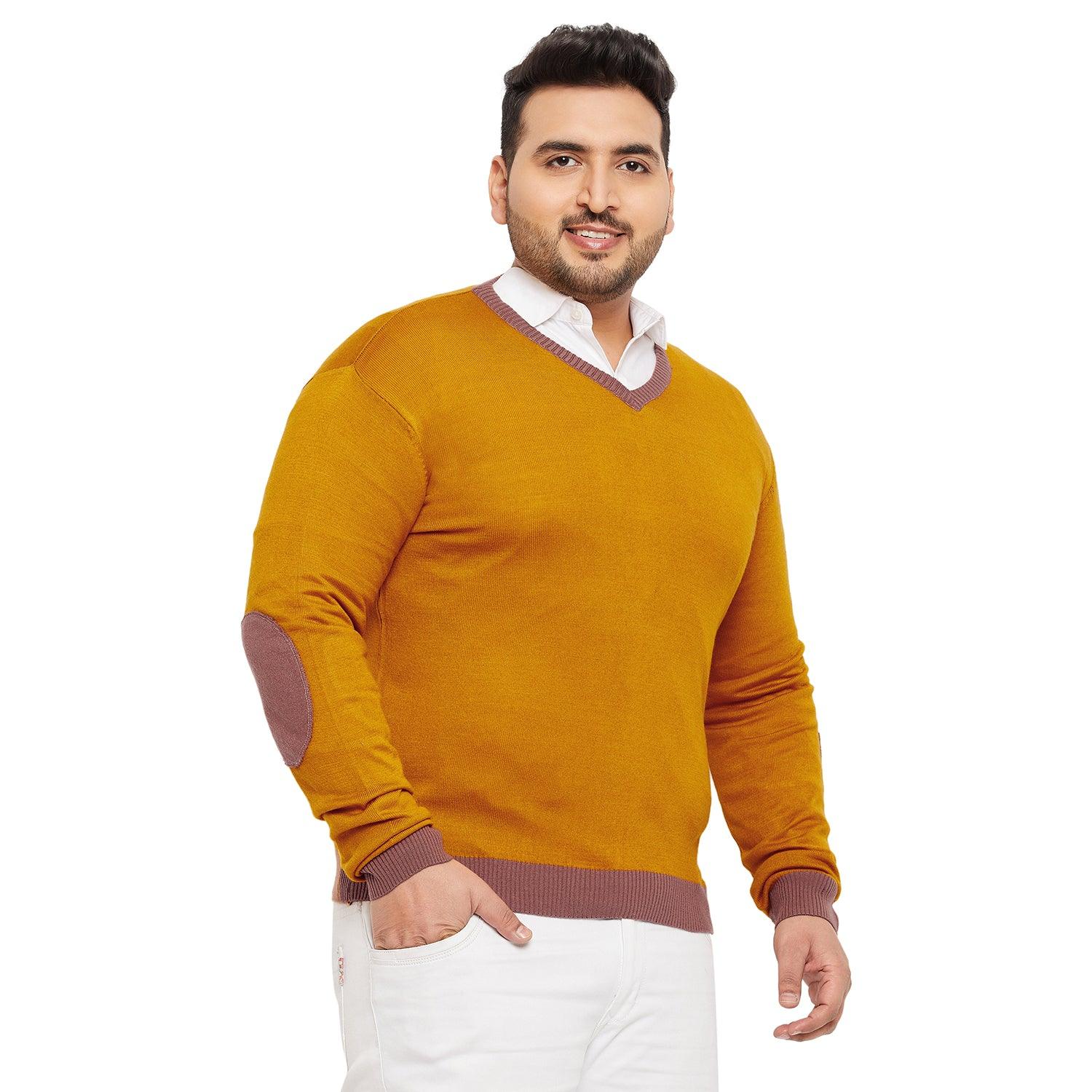 Men Plus Size Dumas Solid Sweater - bigbanana