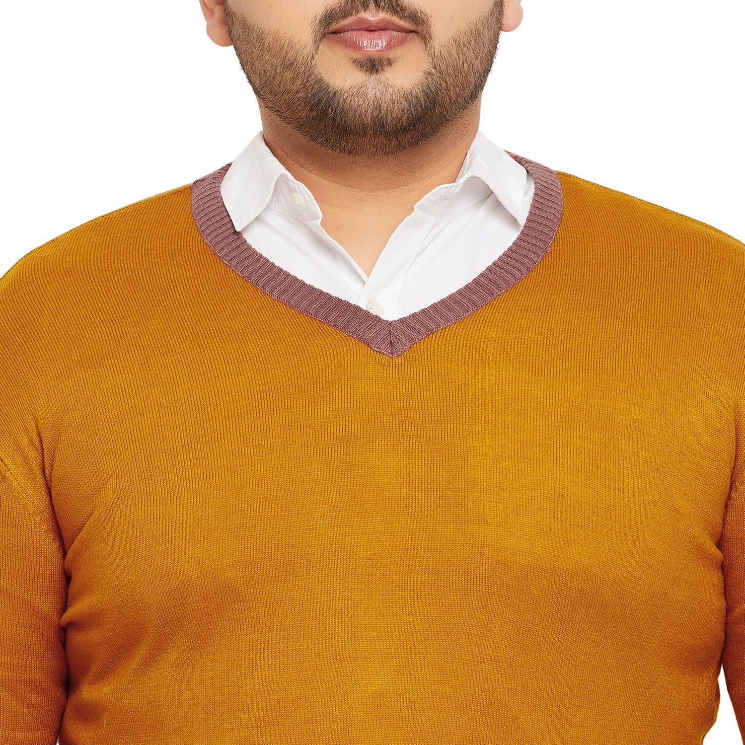 Men Plus Size Dumas Solid Sweater - bigbanana