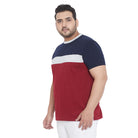 Men Plus Size Ella Colorblock Round Neck Tshirt - bigbanana