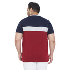 Men Plus Size Ella Colorblock Round Neck Tshirt - bigbanana