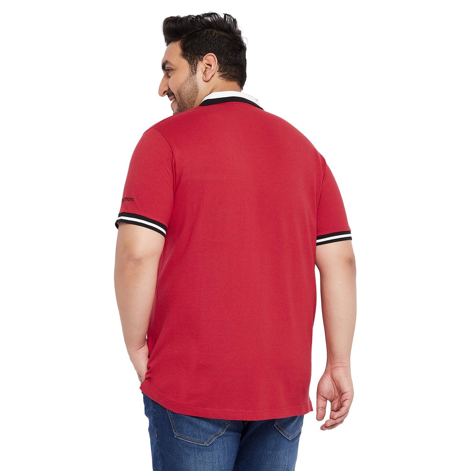 Men Plus Size Evero Solid Polo Tshirt - bigbanana