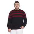 Men Plus Size Faoud Colourblock Sweater - bigbanana