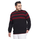 Men Plus Size Faoud Colourblock Sweater - bigbanana