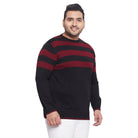 Men Plus Size Faoud Colourblock Sweater - bigbanana