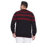 Men Plus Size Faoud Colourblock Sweater - bigbanana