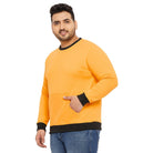 Men Plus Size Fargas Solid Sweatshirt - bigbanana