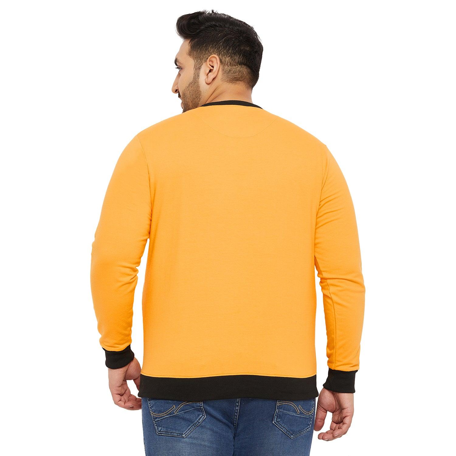 Men Plus Size Fargas Solid Sweatshirt - bigbanana