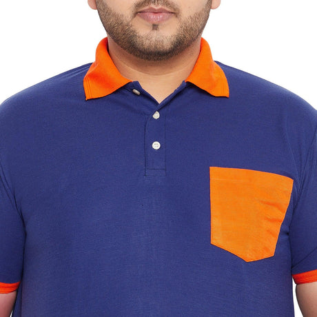 Men Plus Size Finn-B Colorblock Polo Tshirt - bigbanana