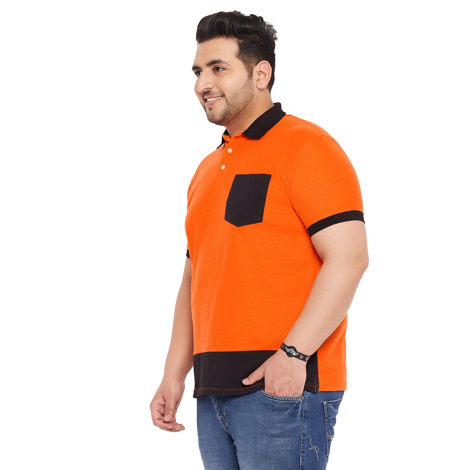 Men Plus Size Finn-O Colorblock Polo Tshirt - bigbanana