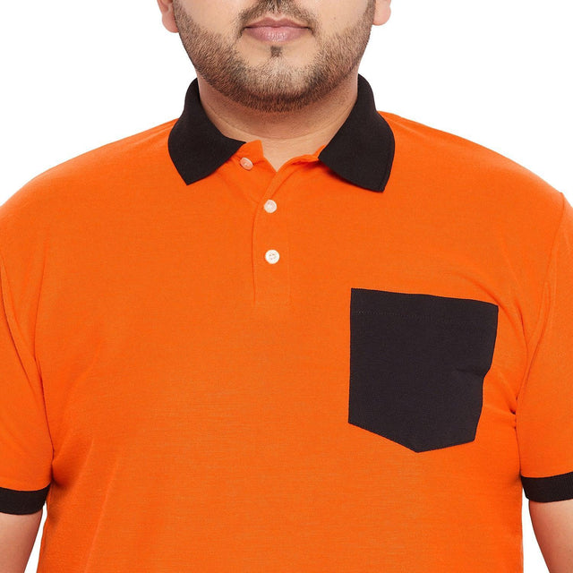 Men Plus Size Finn-O Colorblock Polo Tshirt - bigbanana