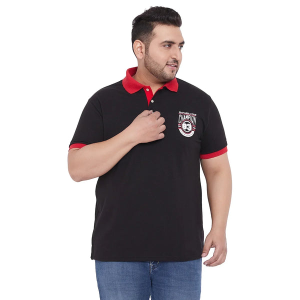 Men Plus Size Faze Printed Polo Tshirt