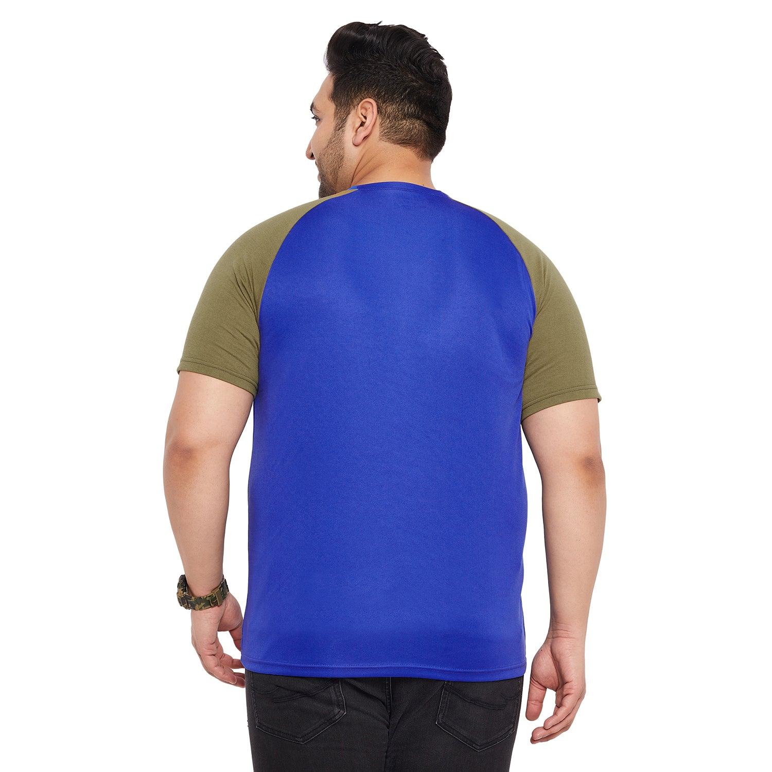 Men Plus Size Galilee Solid Round Neck Tshirt - bigbanana