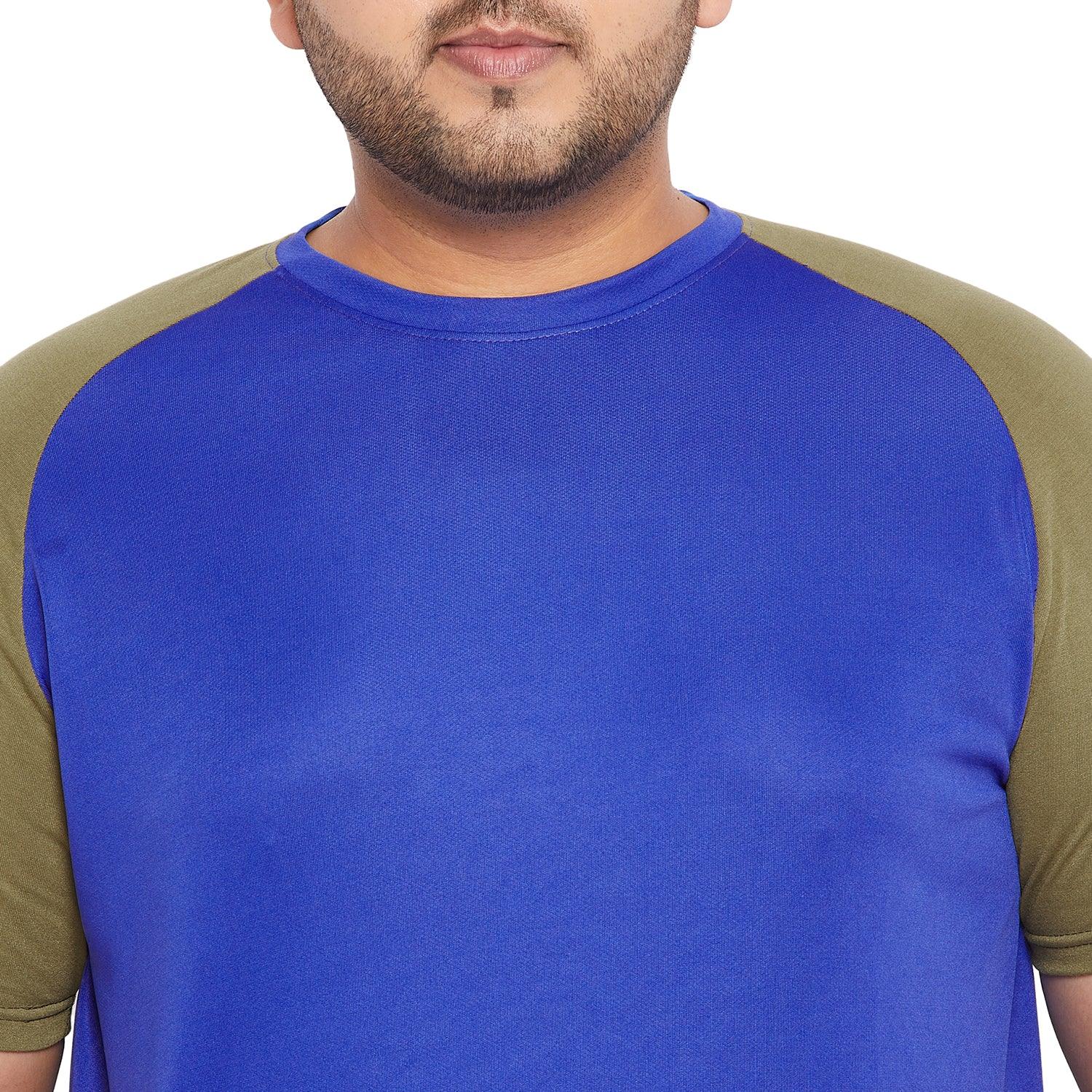 Men Plus Size Galilee Solid Round Neck Tshirt - bigbanana