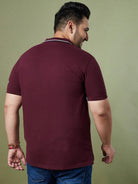 Men Plus Size Gasket Colorblock Polo Tshirt - bigbanana