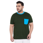 Men Plus Size Gavin-BG Solid Round Neck Tshirt - bigbanana