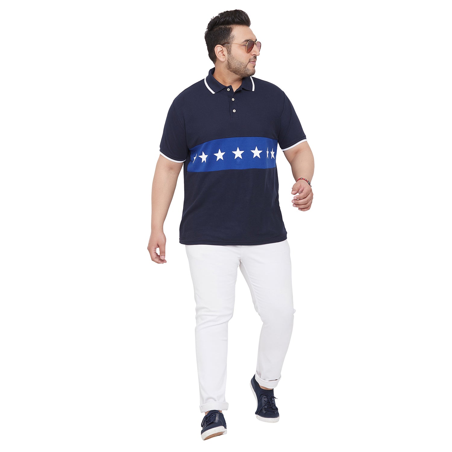 Men Plus Size Gibbs Printed Polo Tshirt - bigbanana