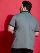 Men Plus Size Giyaan Solid Polo Tshirt - bigbanana