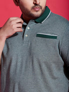 Men Plus Size Giyaan Solid Polo Tshirt - bigbanana