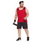 Men Plus Size Goblin Colorblock Shorts - bigbanana