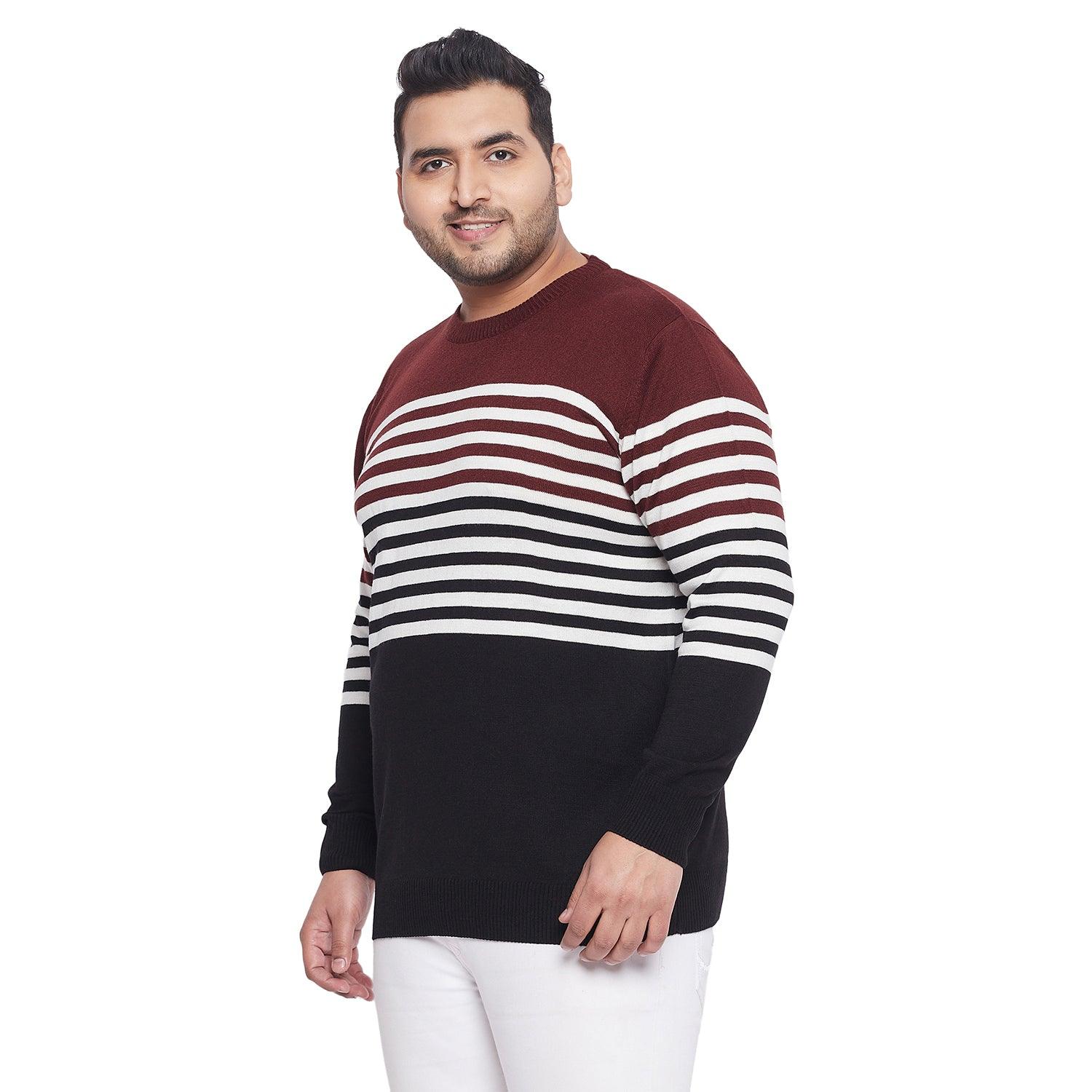 Men Plus Size Gordon Colorblock Sweater - bigbanana