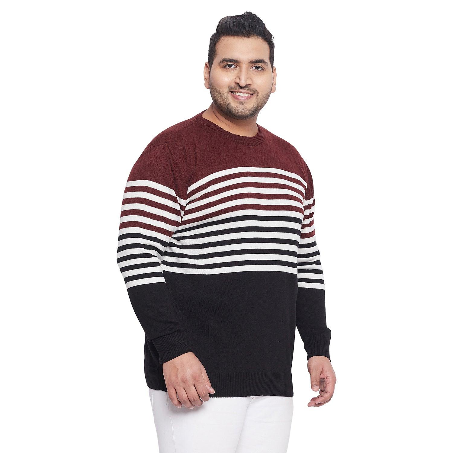 Men Plus Size Gordon Colorblock Sweater - bigbanana