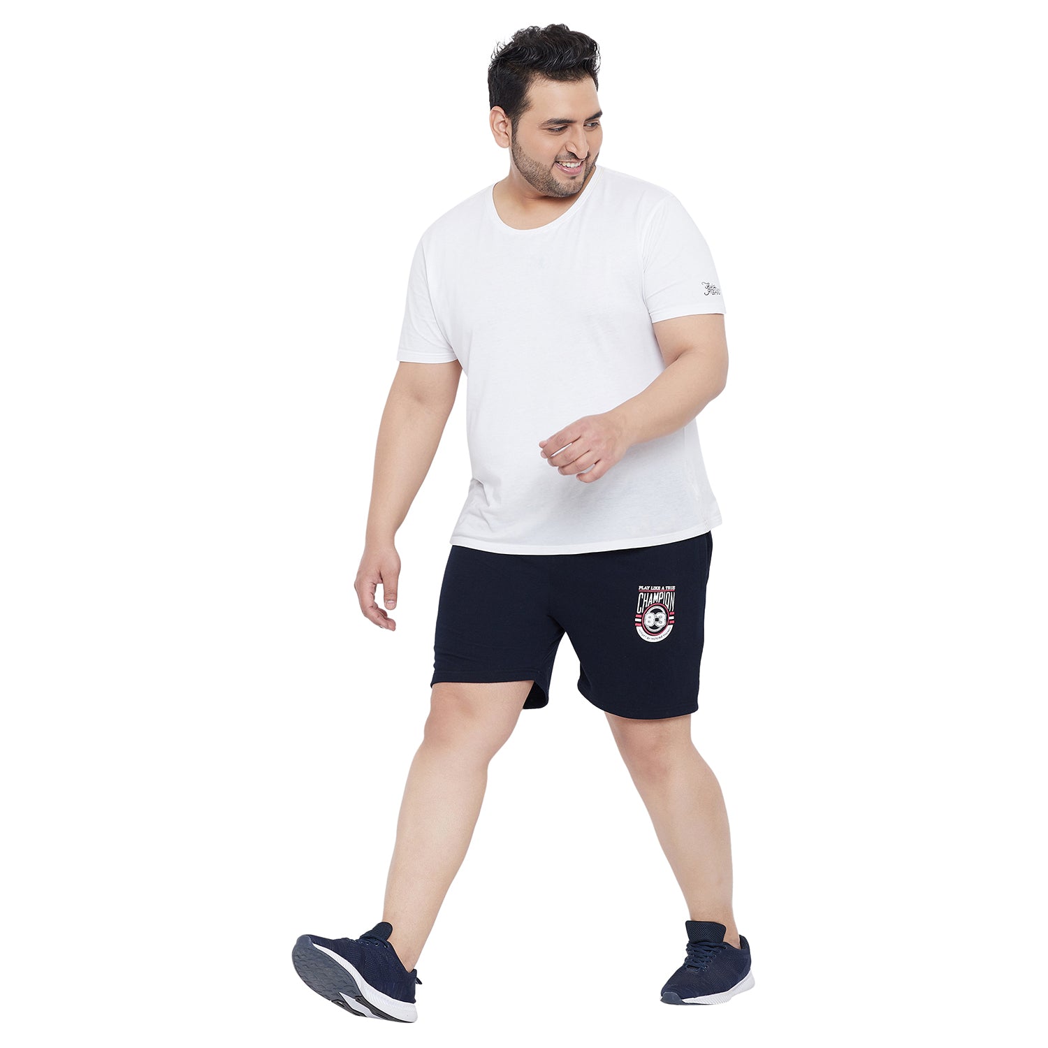 Men Plus Size Grace Solid Shorts - bigbanana