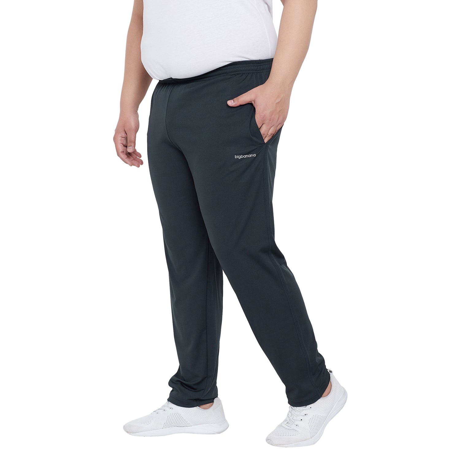 Men Plus Size Hayward Solid Trackpant - bigbanana