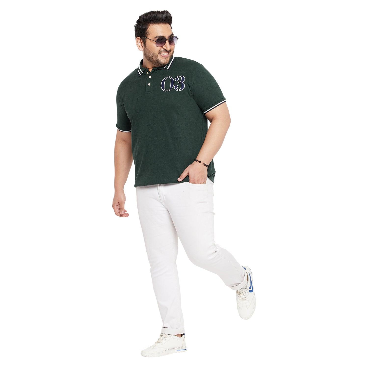 Men Plus Size Henra Solid Polo Tshirt - bigbanana