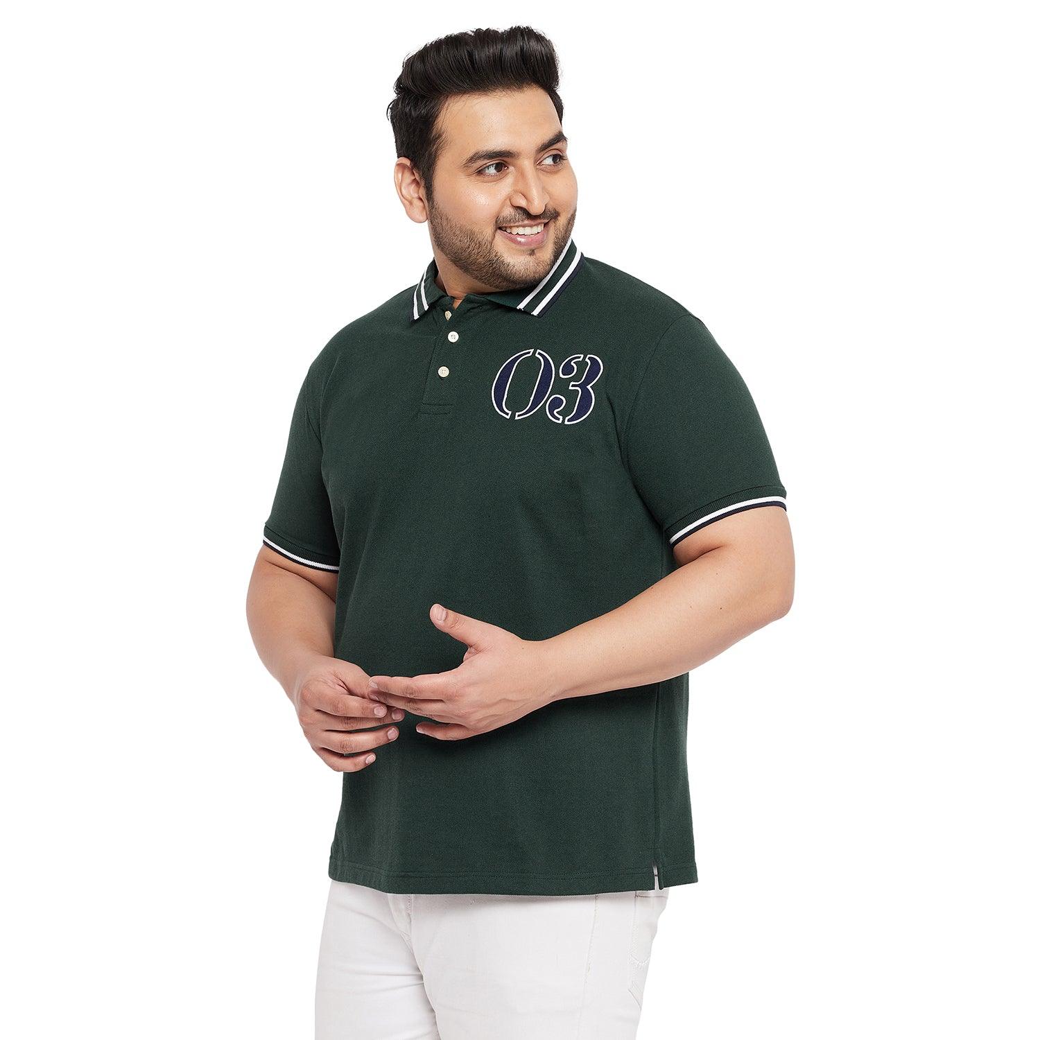 Men Plus Size Henra Solid Polo Tshirt - bigbanana