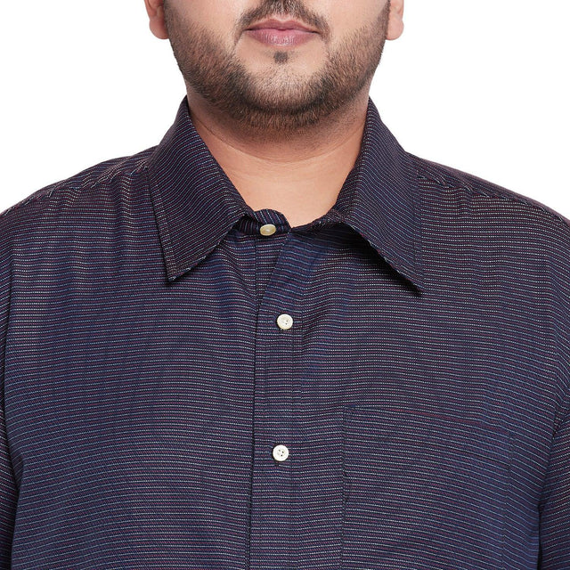 Men Plus Size Hormiga Self Design Shirt - bigbanana