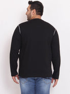 Men Plus Size Highway Solid Henley Tshirt - bigbanana