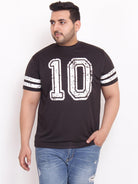 Men Plus Size Curt Printed Round Neck Tshirt - bigbanana