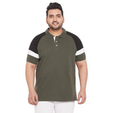 Men Plus Size Jaime Colorblock Polo Tshirt - bigbanana