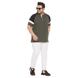 Men Plus Size Jaime Colorblock Polo Tshirt - bigbanana