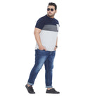 Men Plus Size Jane Colorblock Round Neck Tshirt - bigbanana