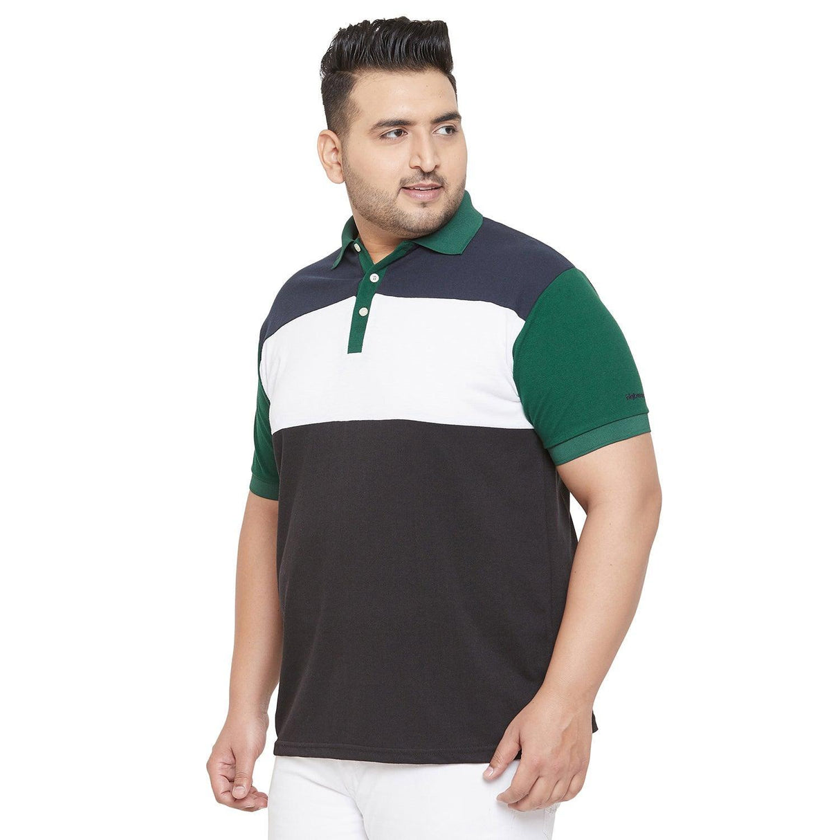 Men Plus Size Kepter Colorblock Polo Tshirt - bigbanana