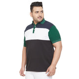 Men Plus Size Kepter Colorblock Polo Tshirt - bigbanana