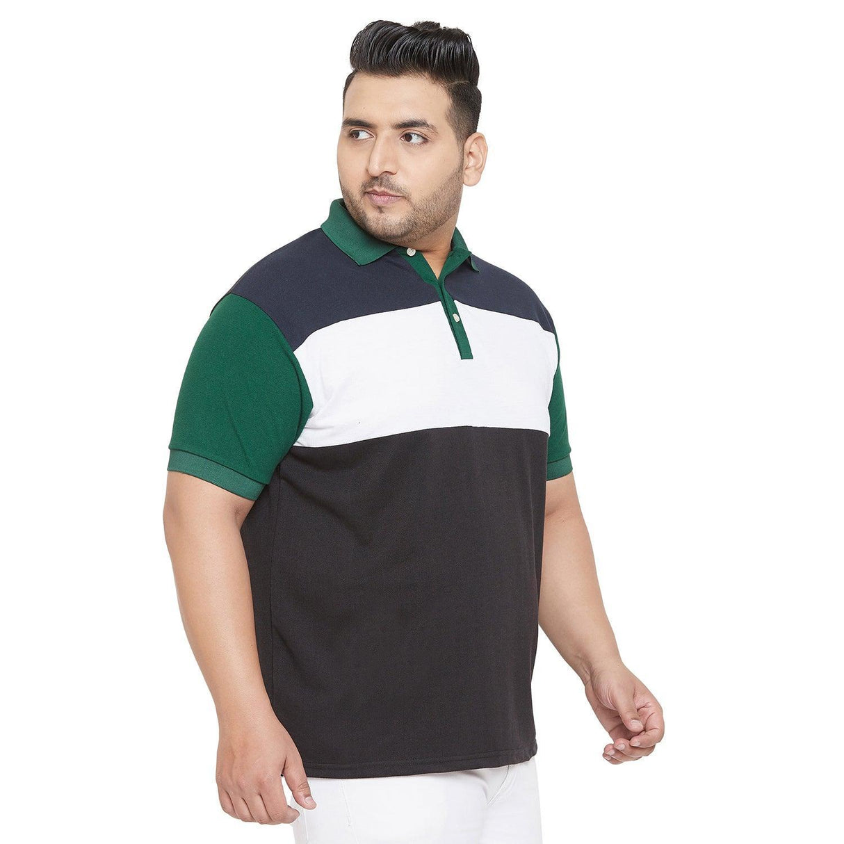 Men Plus Size Kepter Colorblock Polo Tshirt - bigbanana