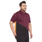 Men Plus Size Kyrie Colorblock Polo Tshirt - bigbanana