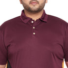 Men Plus Size Kyrie Colorblock Polo Tshirt - bigbanana