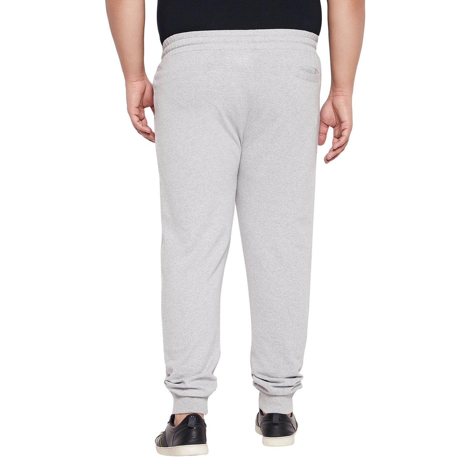 Men Plus Size Laid Solid Trackpant - bigbanana