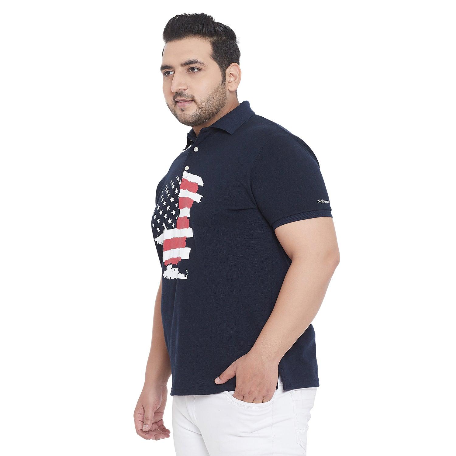 Men Plus Size Landon Printed Polo Tshirt - bigbanana