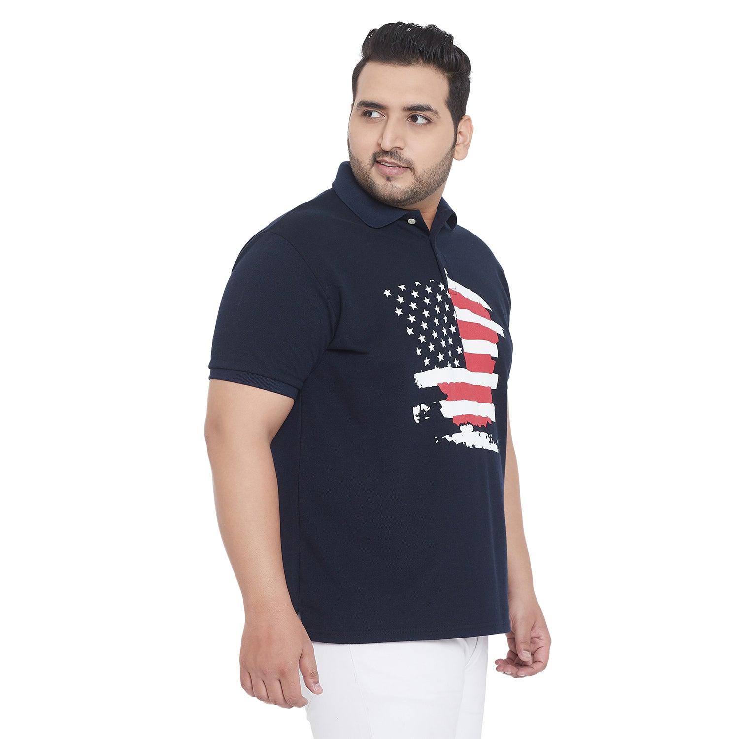 Men Plus Size Landon Printed Polo Tshirt - bigbanana