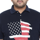 Men Plus Size Landon Printed Polo Tshirt - bigbanana