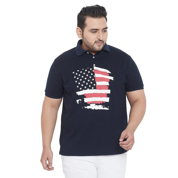 Men Plus Size Landon Printed Polo Tshirt