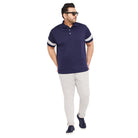 Men Plus Size Lapis Solid Polo Tshirt - bigbanana